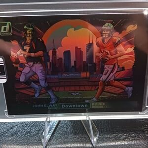 2024 Panini Dual Downtown John Elway & Bo Nix Novelty Card